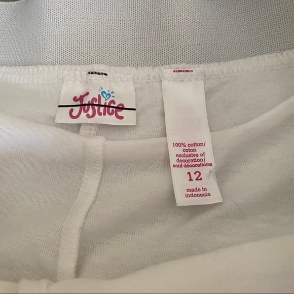 Girls White Justice Skirt - Picture 5 of 5